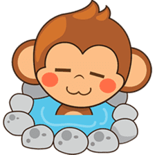 Chiki the cute monkey version 2 sticker #4773541