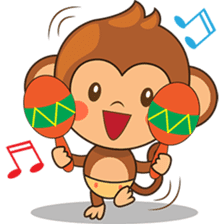 Chiki the cute monkey version 2 sticker #4773542