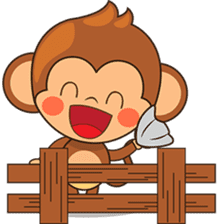 Chiki the cute monkey version 2 sticker #4773543