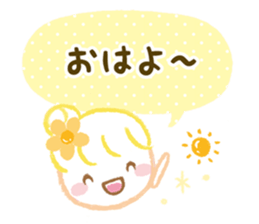 Girl's greeting sticker sticker #4774664