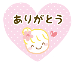 Girl's greeting sticker sticker #4774676