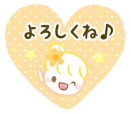 Girl's greeting sticker sticker #4774678