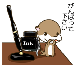 Butler of a small otter sticker #4776179