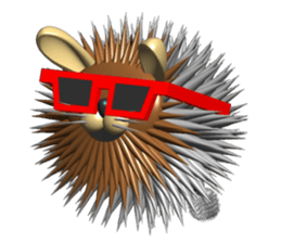 Needle Rabbit Lion sticker #4776304