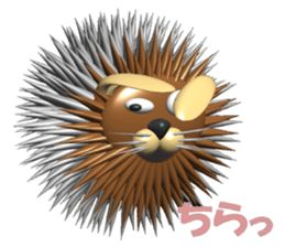 Needle Rabbit Lion sticker #4776309