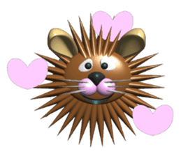 Needle Rabbit Lion sticker #4776324