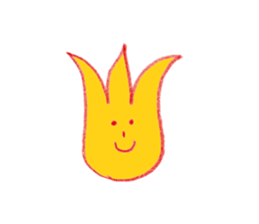 Flowers and animals sticker #4776674