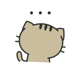 Striped cat family use sticker sticker #4776807