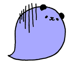 Colorful balloon panda sticker #4776899