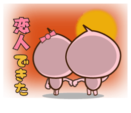 peach character momomomo sticker #4776953