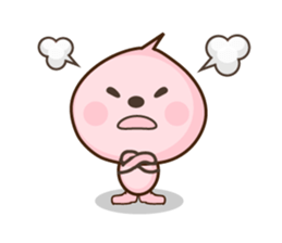 peach character momomomo sticker #4776960