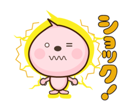 peach character momomomo sticker #4776963