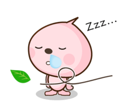 peach character momomomo sticker #4776965