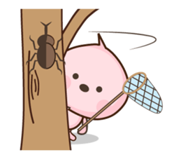 peach character momomomo sticker #4776978