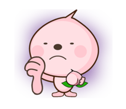 peach character momomomo sticker #4776980