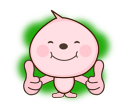 peach character momomomo sticker #4776981