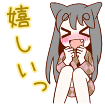 Cat ear girl sticker #4777355