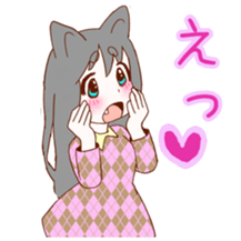 Cat ear girl sticker #4777366