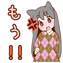 Cat ear girl sticker #4777374