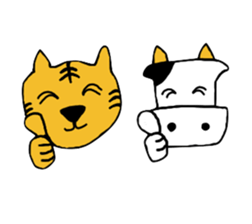 Tiger and Cow sticker #4777786