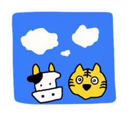 Tiger and Cow sticker #4777801