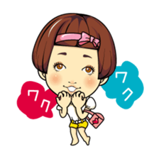 Changing clothes Momo-chan 1 sticker #4778634
