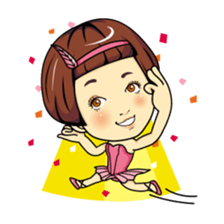 Changing clothes Momo-chan 1 sticker #4778642