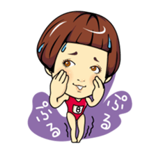 Changing clothes Momo-chan 1 sticker #4778652