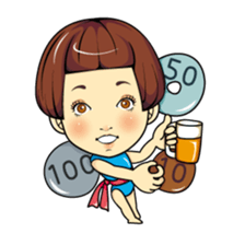 Changing clothes Momo-chan 1 sticker #4778659