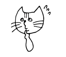 moody cat! sticker #4778928