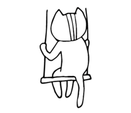 moody cat! sticker #4778935