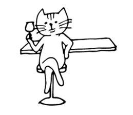 moody cat! sticker #4778937