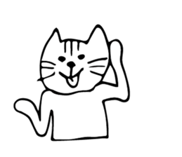 moody cat! sticker #4778939