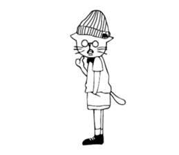 moody cat! sticker #4778940