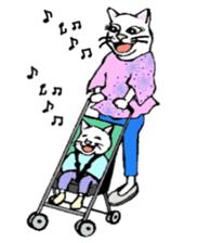 Cat Parenting Struggles sticker #4780553