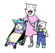 Cat Parenting Struggles sticker #4780562