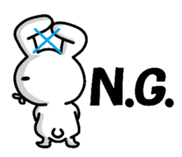 usagi no senaka sticker #4781988