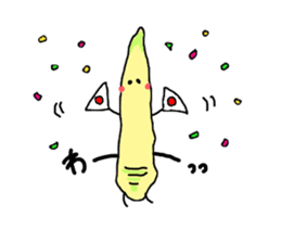 Young bamboo shoots sticker #4782025