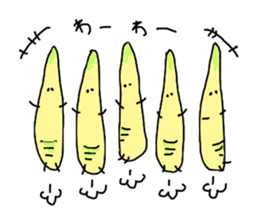 Young bamboo shoots sticker #4782029