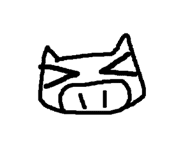 White pigs show their emotions. sticker #4782428