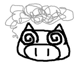 White pigs show their emotions. sticker #4782430