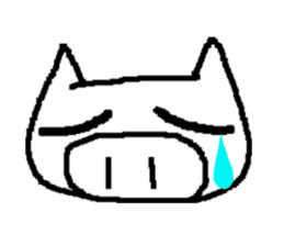 White pigs show their emotions. sticker #4782432