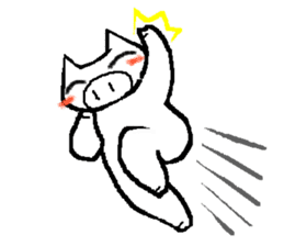 White pigs show their emotions. sticker #4782446