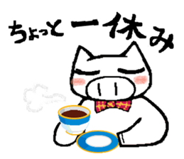 White pigs show their emotions. sticker #4782449