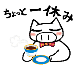 White pigs show their emotions. sticker #4782449