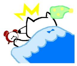 White pigs show their emotions. sticker #4782458