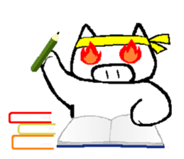 White pigs show their emotions. sticker #4782460