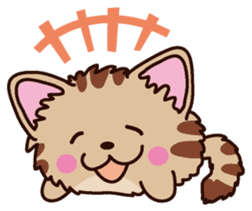 Round cat Fan&Moo English version sticker #4782704