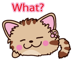 Round cat Fan&Moo English version sticker #4782705