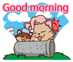 Round cat Fan&Moo English version sticker #4782738